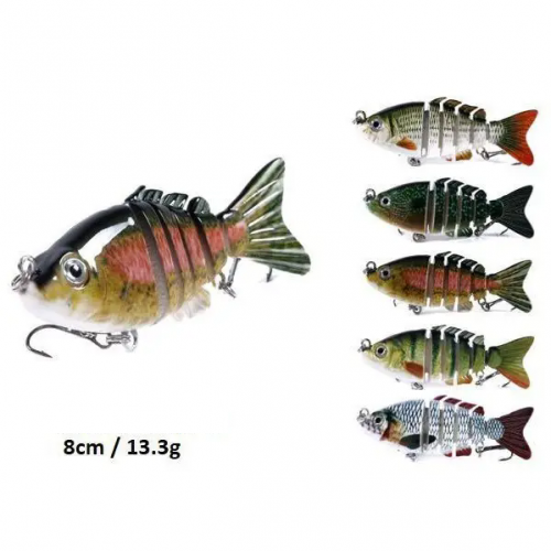 High Quality Mini Size 8cm 13g Wobbler Swimbait Multi Jointed Fishing Lure