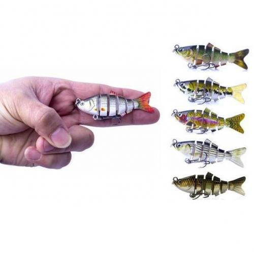 7cm 8.5g Mini Multi Jointed Swimbait 6 Segmented Sinking Fishing Lures For Bass Fishing