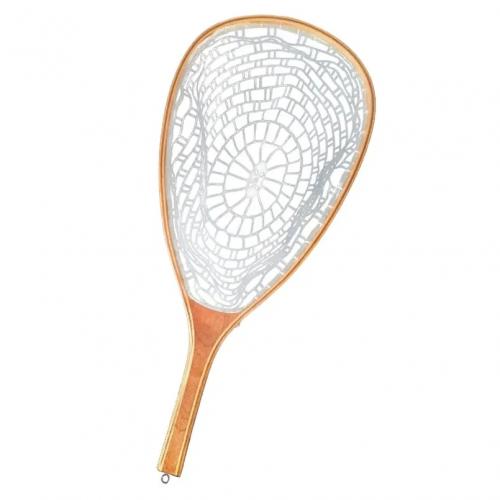 Landing Net Wooden Frame Soft Rubber Mesh HB-006